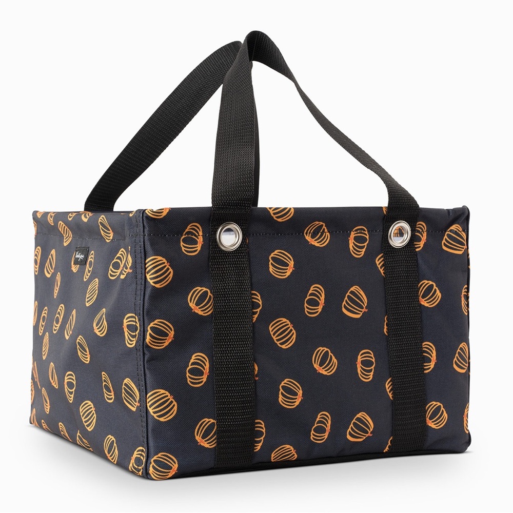 Thirty One Square Utility Tote in Sketched Pumpkins